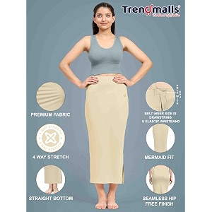 TRENDMALLS Womens Polyester Spandex Stretchable Straight Saree