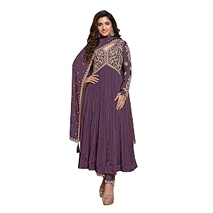 TRENDMALLS Womens Silk Blend Embroidery Sequence Work