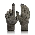 TRENDOUX Merino Wool Winter Gloves for Men Women, Cold Weather Warm Touchscreen Unisex, Non-Slip, Knit Elastic Cuff