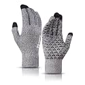 TRENDOUX Winter Gloves for Men Women - Upgraded Touch Screen Cold Weather Thermal Warm Knit Glove for Running Driving Hiking