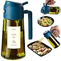 TrendPlain - Original 16oz/470ml Olive Oil Dispenser Bottle for Kitchen Gadgets and Air Fryer Accessories - Olive Oil Sprayer for Cooking w/Stickers - Navy