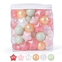 TRENDPLAY Star Ball Pit Balls 50 100 200 500 for Toddlers - Ball Pit Ball Shapes for Boys Girls Fun, Birthday Party, Christmas Decoration
