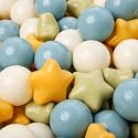 TRENDPLAY Star Ball Pit Balls 50 100 200 500 for Toddlers - Ball Pit Ball Shapes for Boys Girls Fun, Birthday Party, Christmas Decoration
