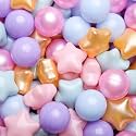 TRENDPLAY Star Ball Pit Balls 50 100 200 500 for Toddlers - Ball Pit Ball Shapes for Boys Girls Fun, Birthday Party, Christmas Decoration