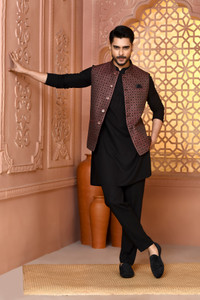 TRENDS OF ETHNIC Sleeveless Woven Design Men