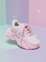 TrendStation Lace Sneakers For Girls Pink 4-5