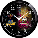 TrendsTube Analog 25 cm X 25 cm Wall Clock (Black, With Glass, Standard)