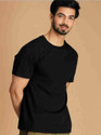 Trendtee Solid Men Round Neck Black T-Shirt