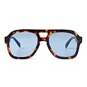 Trendy Blue Aviator Sunglasses for Women Tortoise Shell Sunglasses