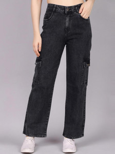 TRENDY LOOKS Straight Fit Women Dark Grey