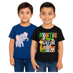 Trendy Printed Cotton Blend Half Sleeve T-Shirt
