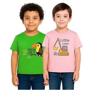 Trendy Printed Cotton Blend Half Sleeve T-Shirt