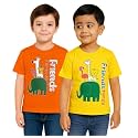 Trendy Printed Cotton Blend Half Sleeve T-Shirt