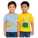 Trendy Printed Cotton Blend Half Sleeve T-Shirt