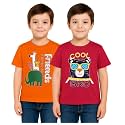 Trendy Printed Cotton Blend Half Sleeve T-Shirt