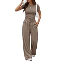 Trendy Queen Women's 2 Piece Matching Summer Lounge Set with Pockets