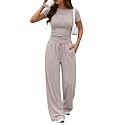 Trendy Queen Women's 2 Piece Matching Summer Lounge Set with Pockets