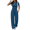 Trendy Queen Women's 2 Piece Matching Summer Lounge Set with Pockets
