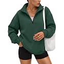 Trendy Queen Women's Oversized Sweatshirts Half Quarter Zip Fleece Sweaters