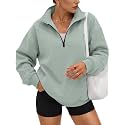 Trendy Queen Women's Oversized Sweatshirts Half Quarter Zip Fleece Sweaters
