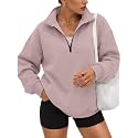 Trendy Queen Women's Oversized Sweatshirts Half Quarter Zip Fleece Sweaters