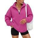 Trendy Queen Women's Oversized Sweatshirts Half Quarter Zip Fleece Sweaters