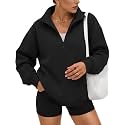Trendy Queen Women's Oversized Sweatshirts Half Quarter Zip Fleece Sweaters