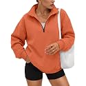 Trendy Queen Women's Oversized Sweatshirts Half Quarter Zip Fleece Sweaters
