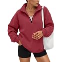Trendy Queen Women's Oversized Sweatshirts Half Quarter Zip Fleece Sweaters