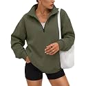 Trendy Queen Women's Oversized Sweatshirts Half Quarter Zip Fleece Sweaters