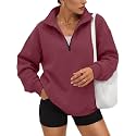 Trendy Queen Women's Oversized Sweatshirts Half Quarter Zip Fleece Sweaters