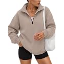 Trendy Queen Women's Oversized Sweatshirts Half Quarter Zip Fleece Sweaters