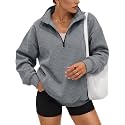 Trendy Queen Women's Oversized Sweatshirts Half Quarter Zip Fleece Sweaters