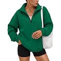 Trendy Queen Women's Oversized Sweatshirts Half Quarter Zip Fleece Sweaters