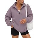 Trendy Queen Women's Oversized Sweatshirts Half Quarter Zip Fleece Sweaters