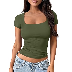 Trendy Queen Womens Printed Straight Mandarin Neck