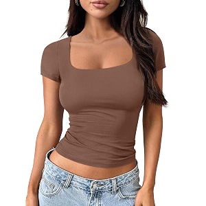 Trendy Queen Womens Printed Straight Mandarin Neck
