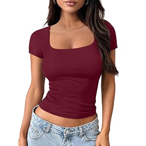 Trendy Queen Womens Printed Straight Mandarin Neck