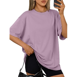 Trendy Queen Womens Oversized T-Shirts Short Sleeves
