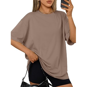 Trendy Queen Womens Oversized T-Shirts Short Sleeves
