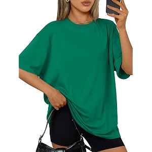 Trendy Queen Womens Oversized T-Shirts Short Sleeves