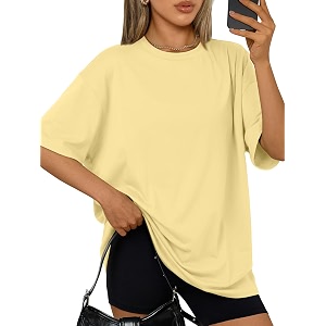Trendy Queen Womens Oversized T-Shirts Short Sleeves