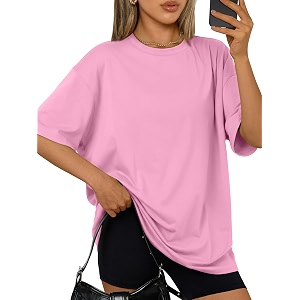 Trendy Queen Womens Oversized T-Shirts Short Sleeves