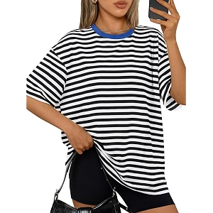 Trendy Queen Womens Oversized T-Shirts Short Sleeves