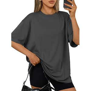 Trendy Queen Womens Oversized T-Shirts Short Sleeves
