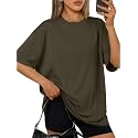 Trendy Queen Womens Oversized T-Shirts Short Sleeves