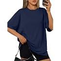 Trendy Queen Womens Oversized T-Shirts Short Sleeves