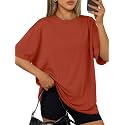 Trendy Queen Womens Oversized T-Shirts Short Sleeves