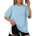 Trendy Queen Womens Oversized T-Shirts Short Sleeves