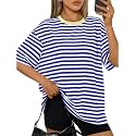 Trendy Queen Womens Oversized T-Shirts Short Sleeves